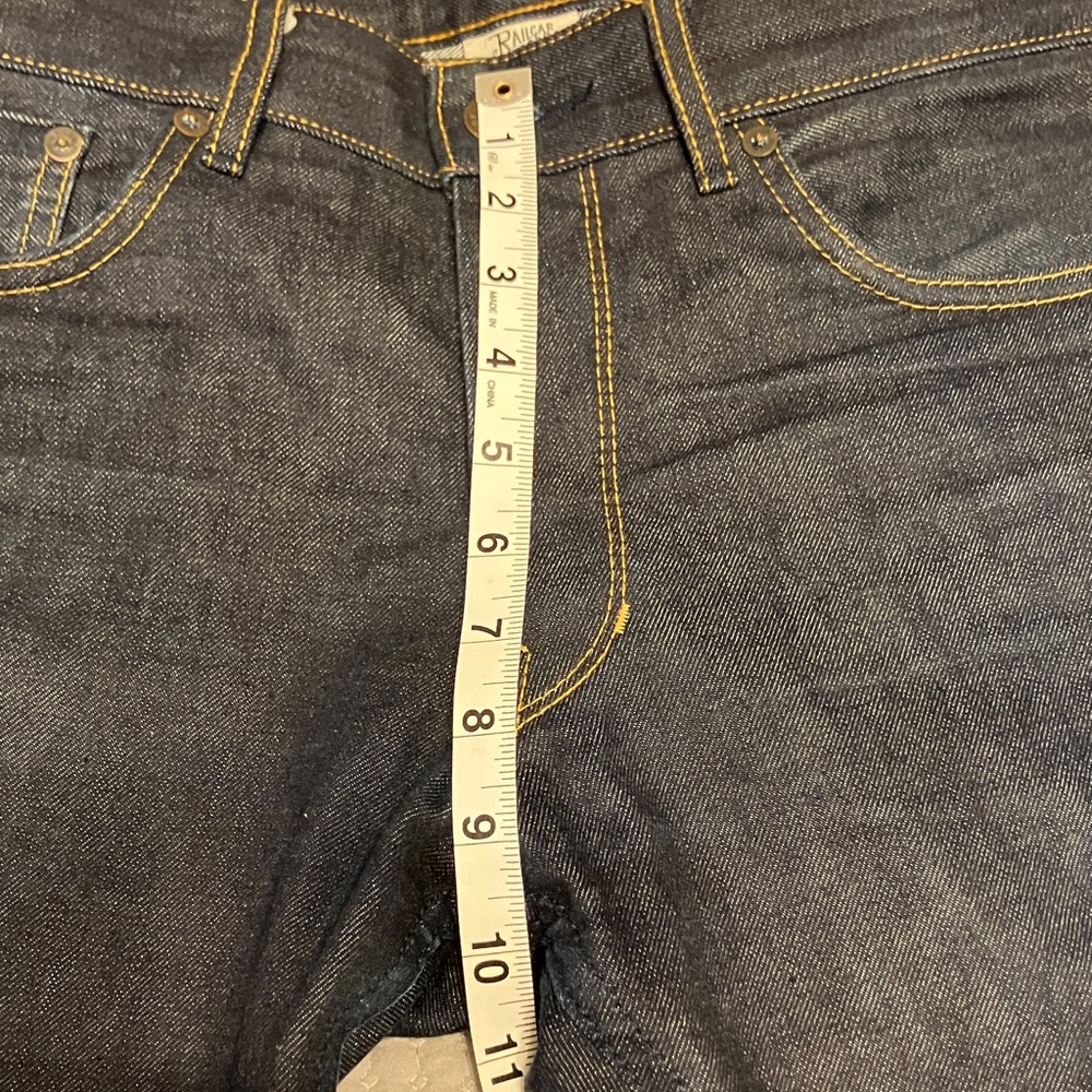 Men's Dark Blue Straight Jeans - Picture 12 of 13